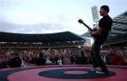 The Edge, guitarist for Irish rock band U2, performs during their concert at King Baudouin Stadium in Brussels, Friday June 10, 2005. U2 on Friday kicked of the first leg of their European 'Vertigo' tour in Brussels. (AP Photo/Geert Vanden Wijngaert)